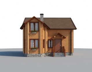 Проект деревянного дома Лагуна вид 1